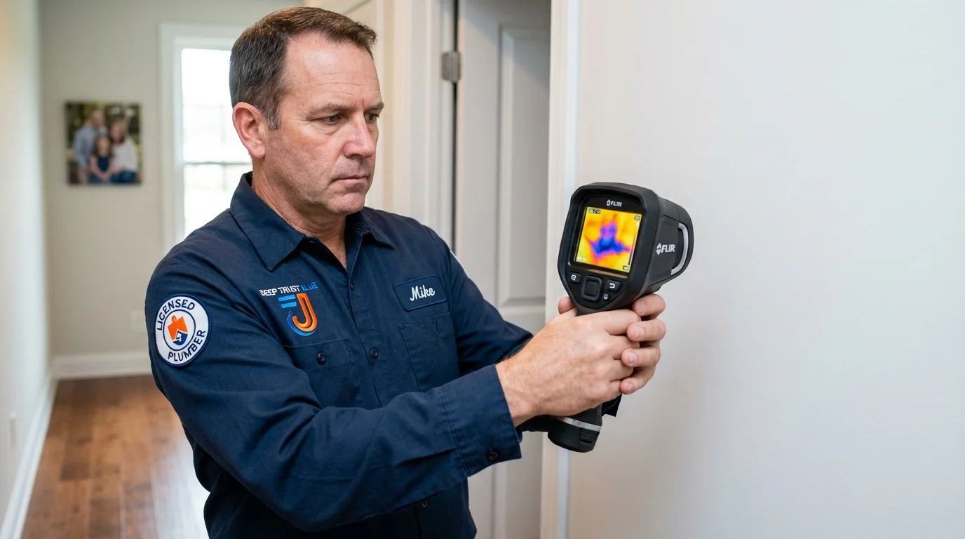 Thermal imaging leak detection by Johns Plumbing LLC in Charlton
